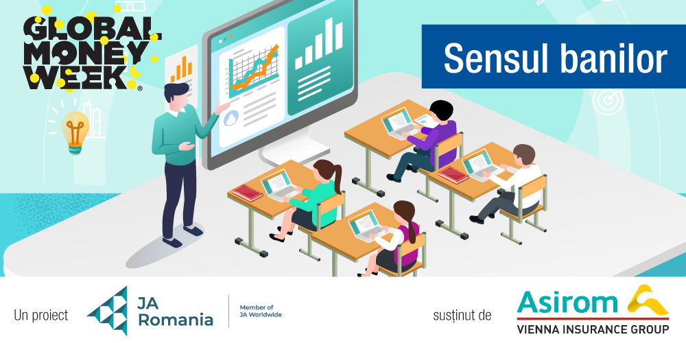 Proiectul Sensul banilor, susținut de Asirom, pregătește elevii pe teme de educație financiară