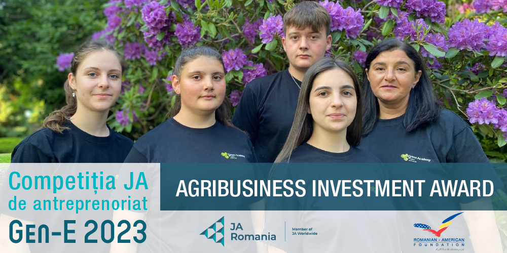 LA COMPETIȚIA GEN-E DE ANUL ACESTA, AGRIBUSINESS INVESTMENT AWARD A FOST ACORDAT DE ROMANIAN-AMERICAN FOUNDATION ECHIPEI DE ELEVI ALTERLIFE