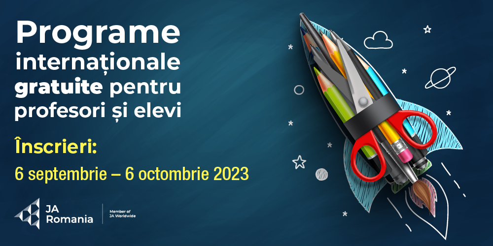 Junior Achievement (JA) România lansează înscrierile la programele educaționale internaționale pentru anul școlar 2023-2024